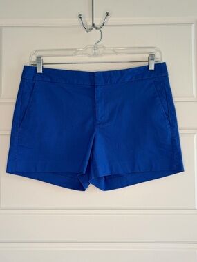 Banana Republic Hampton Fit Cotton Shorts 4” inseam Blue Preppy Summer Size 12